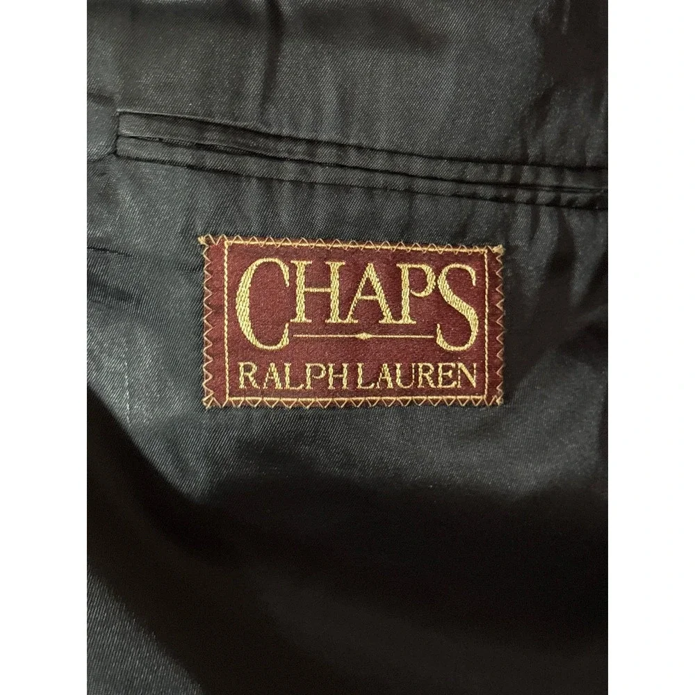 Chaps Ralph Lauren Navy Blue Camel Hair Blazer Sport Coat Made in USA Mens